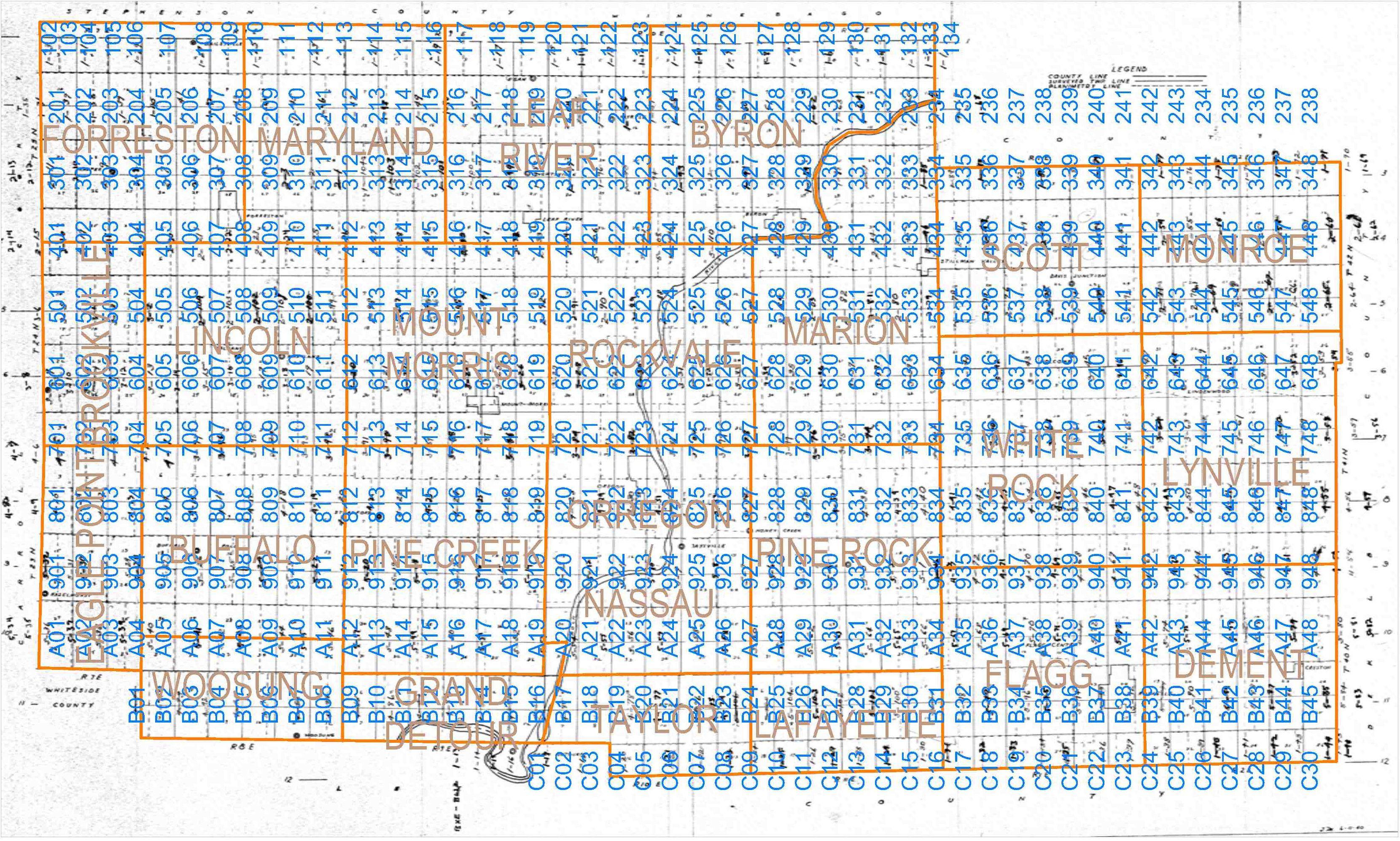 grid of photos of Ogle County, 1939